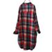 Spring/Summer New Medium-Length Korean-Style Shirt With Checkered Pattern, Women's Loose-Fitting Long-Sleeved Sun-Protec_ecoleips.com