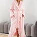 Aria Basics European American Cross-border Women's Long Warm Home Wear Autumn And Winter Coral Fleece Thickened Bathrobe_ecoleips.com