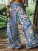 Women's Clothing Linen Loose Elastic Waist Pocket Women's Straight Casual Pants_ecoleips.com