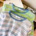 Women's Color Blocked Striped Sun Protection Shirt Thin Ice Silk Knit Sweater New Design Summer Top Real Photos 2026_ecoleips.com
