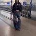 Women's High Street American Style Washed Distressed Embroidered Jeans Loose Wide Leg Straight Trousers Casual Cotton Polyester_ecoleips.com