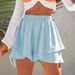2025 European And American Cross-Border New Spring Summer Casual Shorts Women's Solid Color Elastic Waist Fashion_ecoleips.com