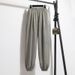 Suitable For All Seasons Gray Cargo Pants For Women, Summer Thin Wide-Leg Straight Casual Design, Quick-Dry American Style Sweatpants_ecoleips.com