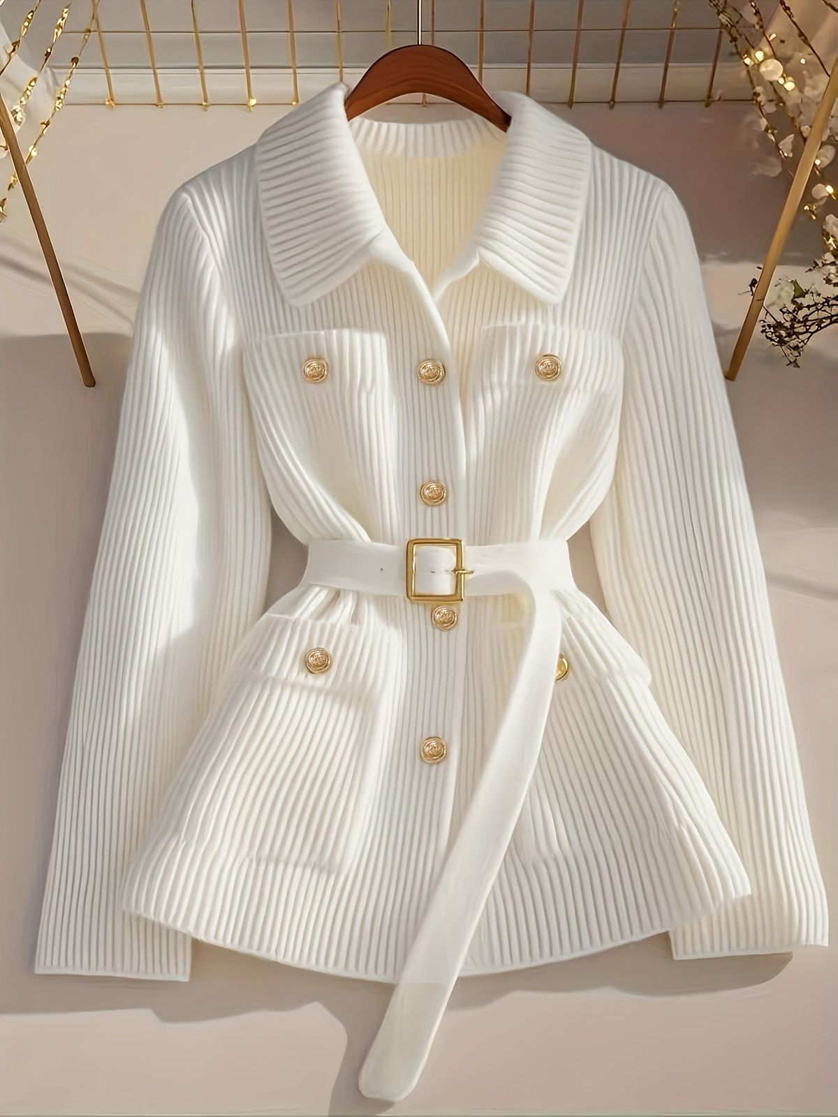 Aria Basics Aria Basics European American Cross-Border Hot-Selling Autumn And Winter Women's Fashion Elegant Casual Solid Color Sweater Cardigan_ecoleips.com