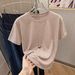 Women's Clothing Women's Casual Round Neck Short Sleeve T-Shirt Multi-Color Style Simple Stylish Sports Top Solid Color Loose Fit_ecoleips.com