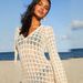 Women's Sexy Knitted Hollow-Out Beach Cover-Up Dress - Bikini & Blouse Set With UPF Sun Protection, Summer Vacation Wear_ecoleips.com