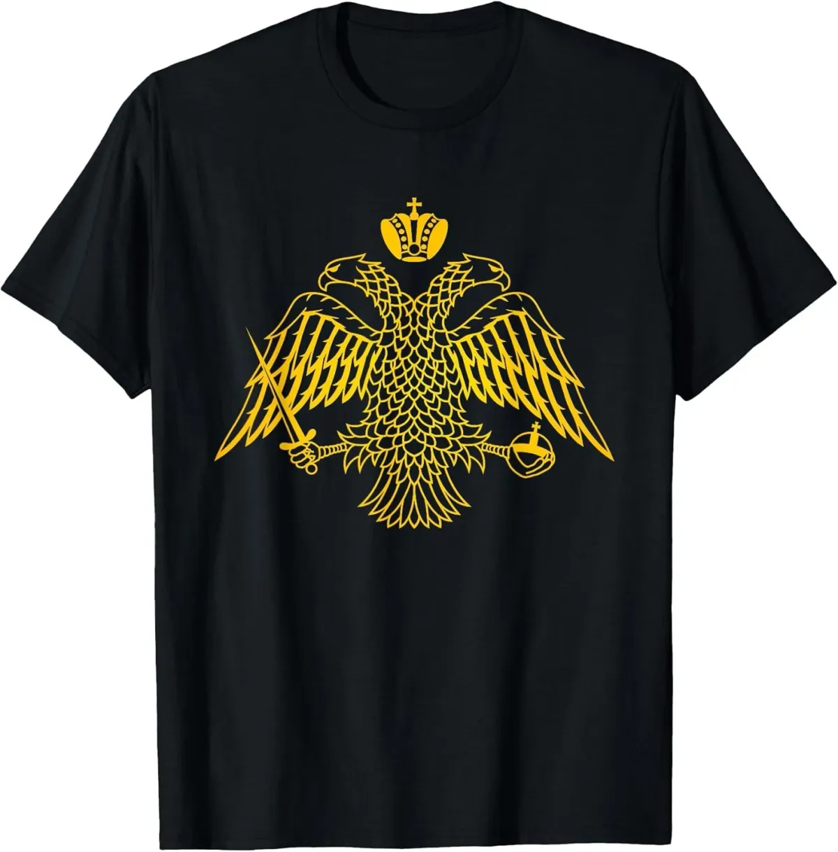 Women's T-Shirts NEW Double Headed Eagle Byzantine & Christian Orthodox T-Shirt - MADE IN USA_ecoleips.com