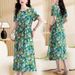 Cotton Silk Printed Skirt 2024 Spring Summer New Rayon Bohemian Floral Women Long Maxi Dress_ecoleips.com