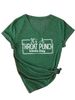 New V-neck Short-sleeved It's A Throat Punch Kinda Day Street Hipster Fashion Loose T-shirt_ecoleips.com