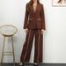 "Modern Women's Casual Suit Set - Stylish Jacket & Straight Leg Trousers For Office & Everyday Wear"_ecoleips.com