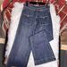 Women's Clothing Fashion Brand Heavy Duty Double Layer Chain High Waist Wide Leg Pants Jeans For Women Light Blue_ecoleips.com