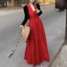 Women's Clothing Slightly Plump Retro Halter Neck Sexy Dress Summer Lazy Style Design Wandering Travel Vacation Ankle Long Skirt_ecoleips.com