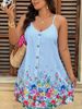 Plus Size Bohemian Spaghetti Strap Dress_ecoleips.com