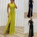 Women's Pleated Slit Casual Dress INS Sleeveless Fashion Dress Evening Dress_ecoleips.com