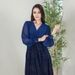 Muslim Dress Women's Clothing Elegant Velvet Burnout Chiffon Evening Gown With Rhinestone Embellishments - Modest Muslim Banquet Dress_ecoleips.com