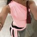 European American Women's Sleeveless One Shoulder Fitted Top Spring Summer 2025 Fashion Sexy Waist Cinching Belted Wholesale Export_ecoleips.com