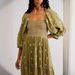 Floral Print Square Neck Ruffle Hem Dress – Cotton Bell Sleeve Midi Dress (Xs-Xl, 6 Colors) Breathable Cotton Comfort_ecoleips.com
