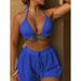 Women's Sexy Solid Color Bikini Set 3-Piece Swimwear For Beach Vacation - Multiple Colors (S/M/L)_ecoleips.com