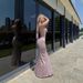 Women Sexy Fashion Floral Print Dress Lace Up Backless Slim Fit Bodycon Split Long Dress For Summer Party Dating_ecoleips.com