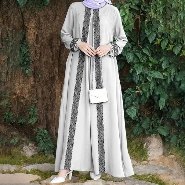 Women's Loose Fitting Muslim Style Dress - Modest Fashion Clothing for Muslim Women_ecoleips.com