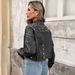 K New Nail Bead Loose Slimming Casual Short Denim Top Jacket For Women_ecoleips.com