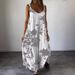 2025 Summer New European American Women's Fashion Cross-Border Vacation Long Dress With Printed Straps, Backless,_ecoleips.com