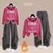 Korean Streetwear Set: Oversized Fleece Hoodie + American Vintage Cargo Pants (Cotton Blend, Unisex Winter Loungewear With Retro Vibes)_ecoleips.com