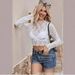 Elegant Lace Blouse Women's Long Sleeve Sheer Mesh Top For Layering - White & Black (S/M/L/Xl) Easy Care_ecoleips.com