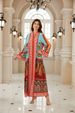 New Middle East Ethnic Style V-Neck Long Sleeve Printed Dress, Loose Fit Maxi Dress For Women, Fashionable And Comfortable_ecoleips.com