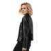 Women's Clothing New Autumn Slim Women's Stand Up Collar Slim Jacket Leather Jacket Women's Custom Pattern Making_ecoleips.com