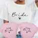 Women Cotton T Shirt Team Bride Bachelorette Party Shower Hen Party Bridesmaid Print T-Shirt 2024 Girls Wedding Female Tops_ecoleips.com