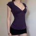 Girl Style Bow Tie Waist Slimming Sleeve T-Shirt Sexy V-Neck Chest Shape Casual Short Top Summer_ecoleips.com