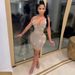 best-selling Autumn And Winter New Sexy Suspender Hot Diamond Bubble Bead V-neck Nightclub Party Dress_ecoleips.com