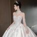 Elegant Satin Wedding Dress For Bride – French Vintage Strapless Ball Gown With Built-in Zipper Petticoat, Summer Bridal Gown_ecoleips.com