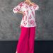 Women's Clothing Summer Women's Casual Printed Shirt High Waist Split Wide Leg Pants Suit_ecoleips.com