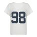 Women's European American Style Digital Print T-Shirt Loose Fit off Shoulder Basic Pullover round Neck Short Sleeve Casual Summer Top_ecoleips.com