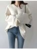 Women's Oversized Autumn Winter Sweater Fashion Solid Basic Knitted Pullover Soft Loose Casual Chic Female Jumper Tops_ecoleips.com