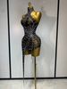 Women Luxury Mesh See Through Crystal Diamond Bodycon Dress Sexy Evening Party Club Nightclub Dress Singer Stage Costume IR8_ecoleips.com