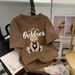 Women's Clothing Large Version Short Sleeved T Shirt For Women Loose New Round Neck Student Versatile Mid Length Half Sleeved Top Ins Trend_ecoleips.com