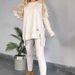 Women's Clothing Autumn And Winter Hot Selling Women's Tops Slit Long Sleeved Round Neck Casual Solid Color Suit_ecoleips.com