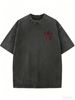 Women's Soft Washed Casual Top, Vintage Style Short Sleeve T-Shirt_ecoleips.com