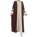 Women's Clothing Women's Muslim Two Piece Set Abaya Cardigan Robe Dubai Long Skirt Middle East Style Modest Abaya Dress_ecoleips.com