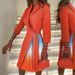 Women's V Neck Belted mid Sleeve Pleated Dress Fashionable Waist Cinching Casual Thin Dress for Spring/Summer Ages 16-45_ecoleips.com