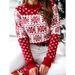 girl Foreign Trade Autumn Winter New European American Sweater Women's Christmas Snowflake Jacquard Long Sleeve Base_ecoleips.com