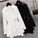 Women's Clothing Large Size Women's Clothing Stylish Waist Slim Shirt Fat Mm Summer Long Sleeved Shirt_ecoleips.com