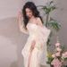 Women's Clothing Strapless Light Wedding Dress For Brides Simple Long Satin Wedding Dress Fairy Forest Style Morning Gown Dress_ecoleips.com