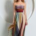 2026 Cross-Border Foreign Trade European And American Women's Clothing Spring New Style Sexy Strapless Colorful Printed_ecoleips.com