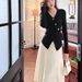 girl French V-neck Cross Sweater Black Knitted For Women Autumn Long Sleeve Elegant Slim Fit Unique And Exquisite Small Top_ecoleips.com