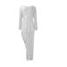 2025 Autumn Women's Fashion New Gold Foil Tassel Sleeve Slim Sexy Long Dress Evening Gown_ecoleips.com