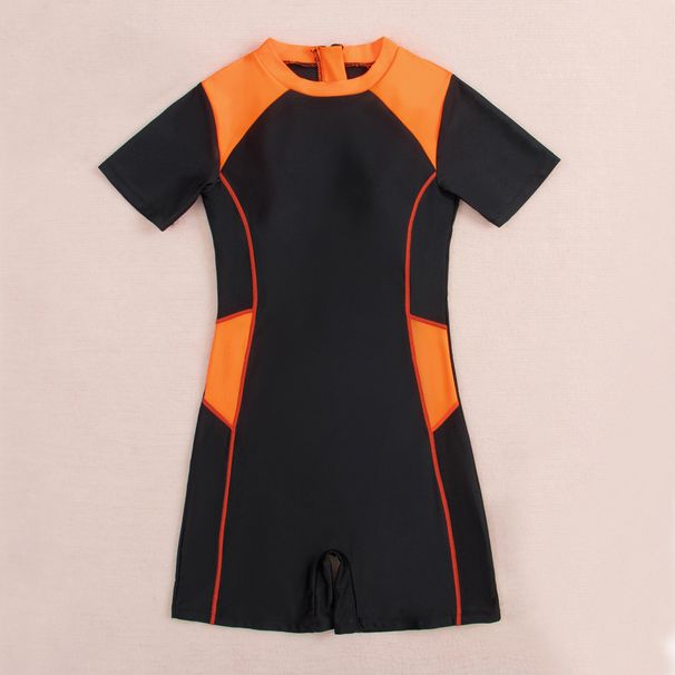 European And American New One Piece Swimsuit Sports Style Women's Swimsuit Color Matching Surfing Suit Diving Suit Swimsuit_ecoleips.com